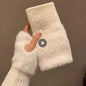 Mink Fleece Soft Winter Half Finger Gloves