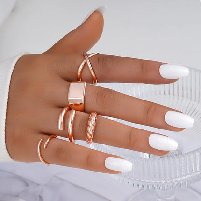 FAXHION 12PCS Gold Stackable Rings Set for Women